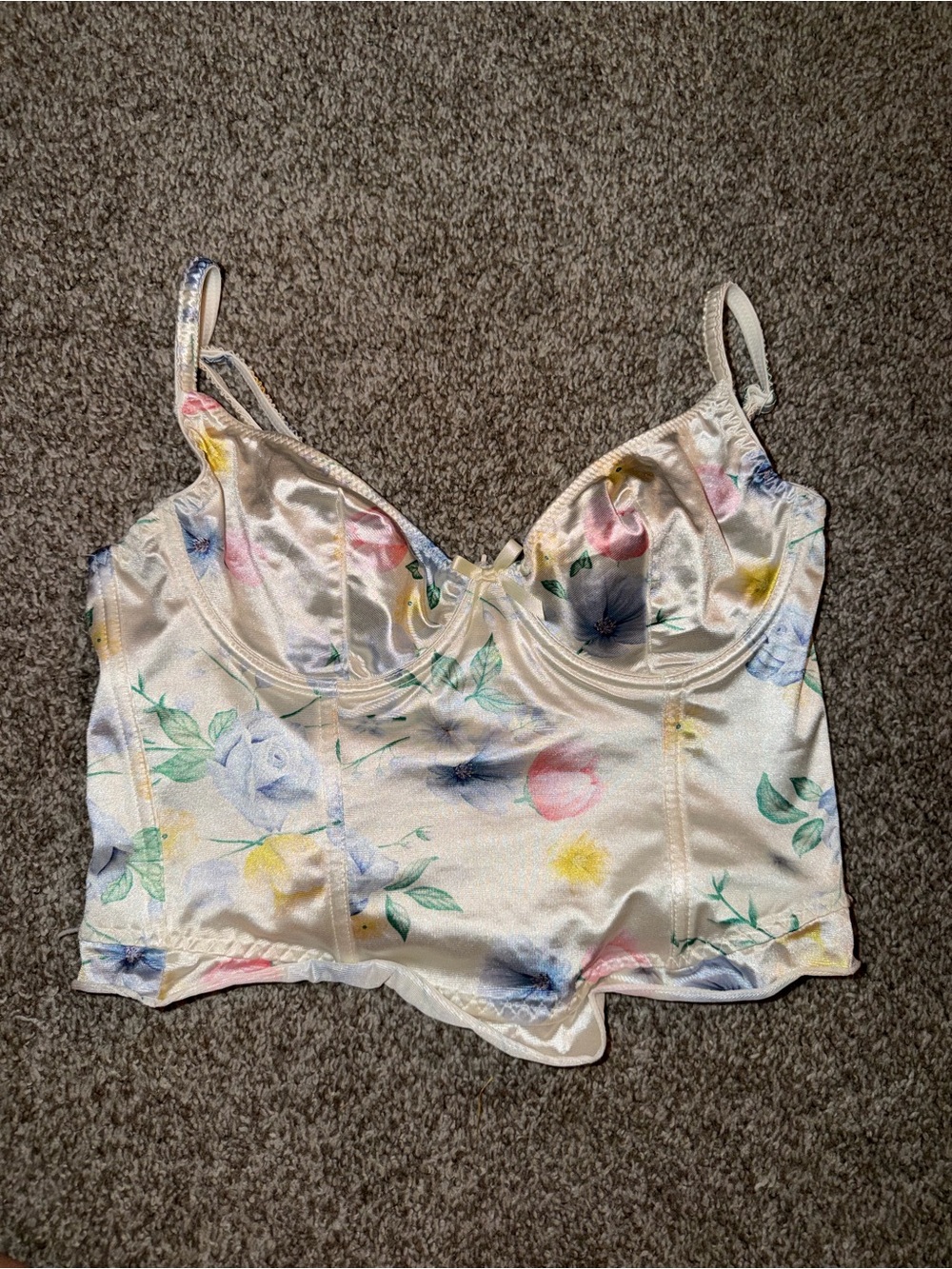 Floral bustier top